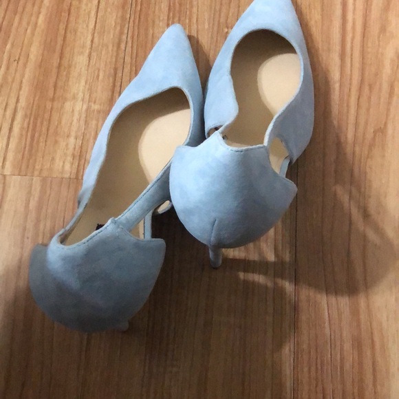 Nine West light blue suede‎ look cutout Favon pump heels size 12 brand new - Picture 6 of 14